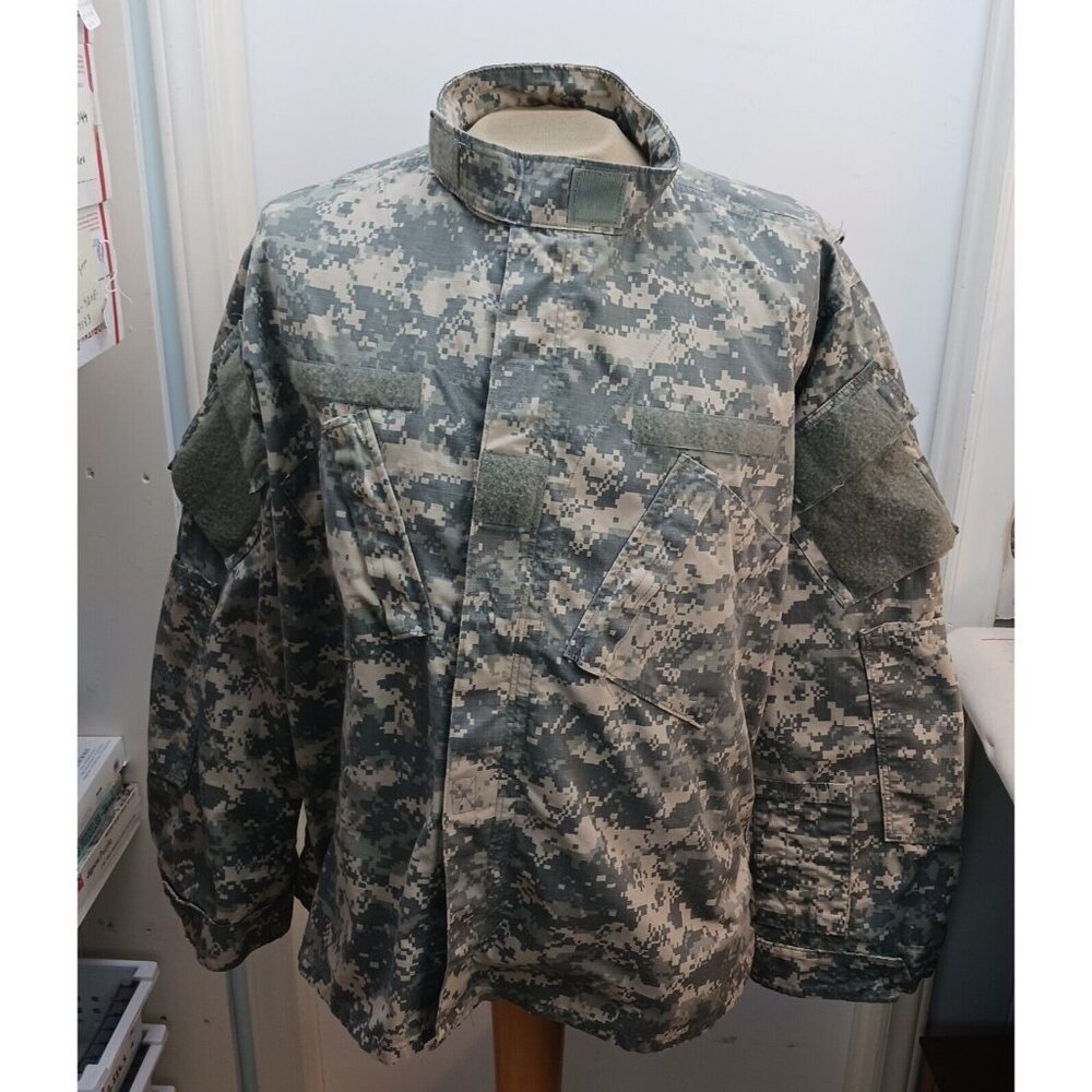 Army Combat Coat Uniform Camo Men's XL Team Soldier Certified Gear 5 Pockets Zip